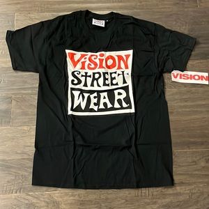 Vision Street Wear VSW Skate Skateboard  BMX T Shirt black Mens Size Large